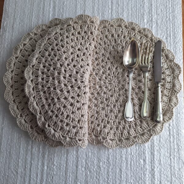 Sousplat em Crochê com Porta Guardanapo para Decoração de Mesa Posta! - Image 2