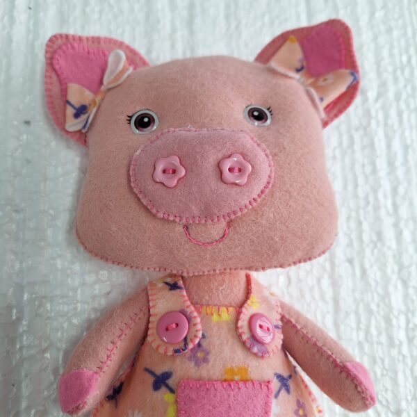 Porquinha de Feltro Hipoalergênicos Decoração Infantil - Image 2