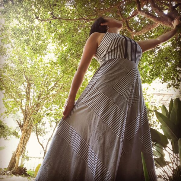 Vestido Upcycling - Peça única! Exclusividade e sustentabilidade reunidas em uma única peça.
