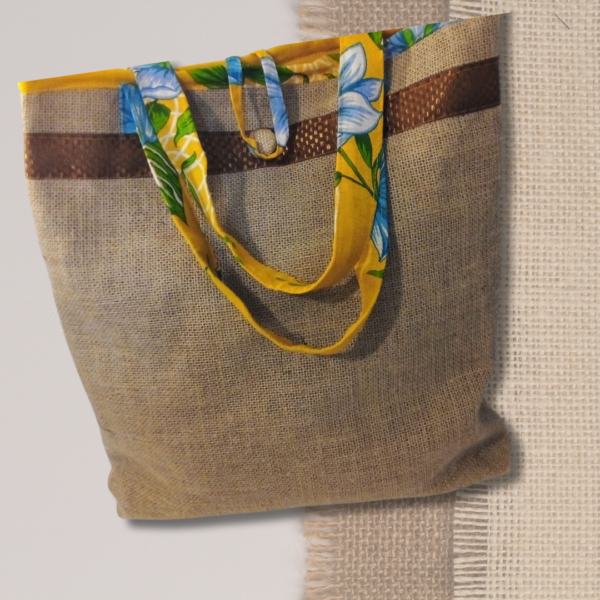 Bolsa Artesanal em Chita e Juta